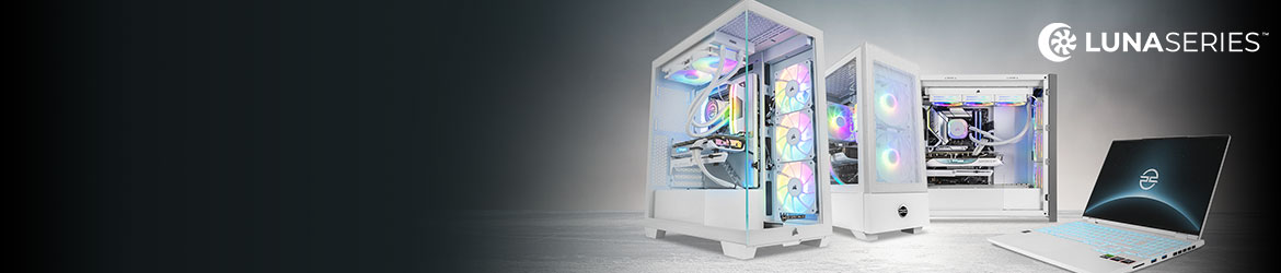 Luna Series™ Przedstawiamy konfiguratory białych komputerów PCSpecialist z serii Luna. Zapewniają wyjątkową wydajność w połączeniu z walorami estetycznymi, które robią wrażenie w każdej konfiguracji.