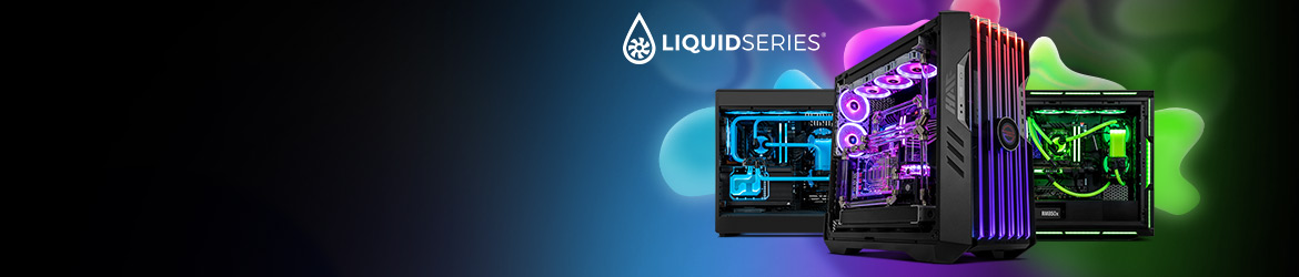 Liquid Series® Odkryj szczyt wydajności i stylu dzięki komputerom PC chłodzonym wodą PCSpecialist Liquid Series®.